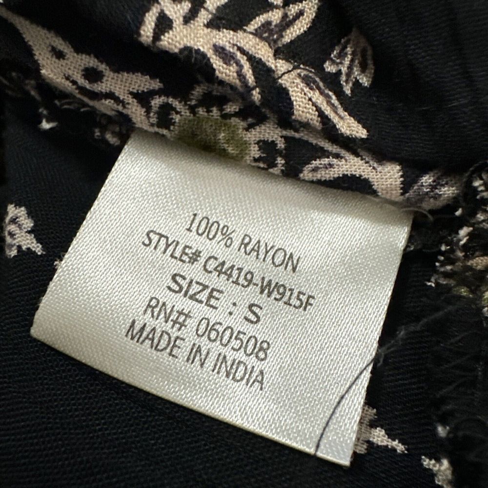 Blue Rain Womens Large Dress Black & beige size  S Woven‎ Tank Lined - Picture 7 of 8